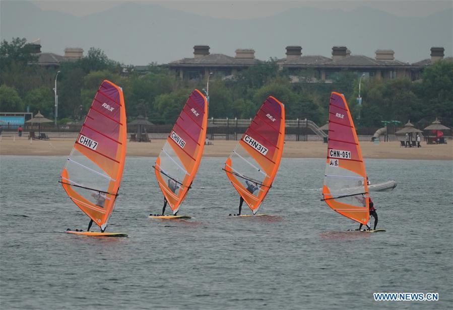 Athletes compete during the women