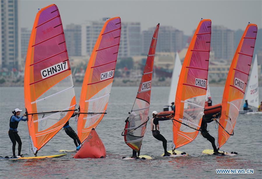 Athletes compete during the women