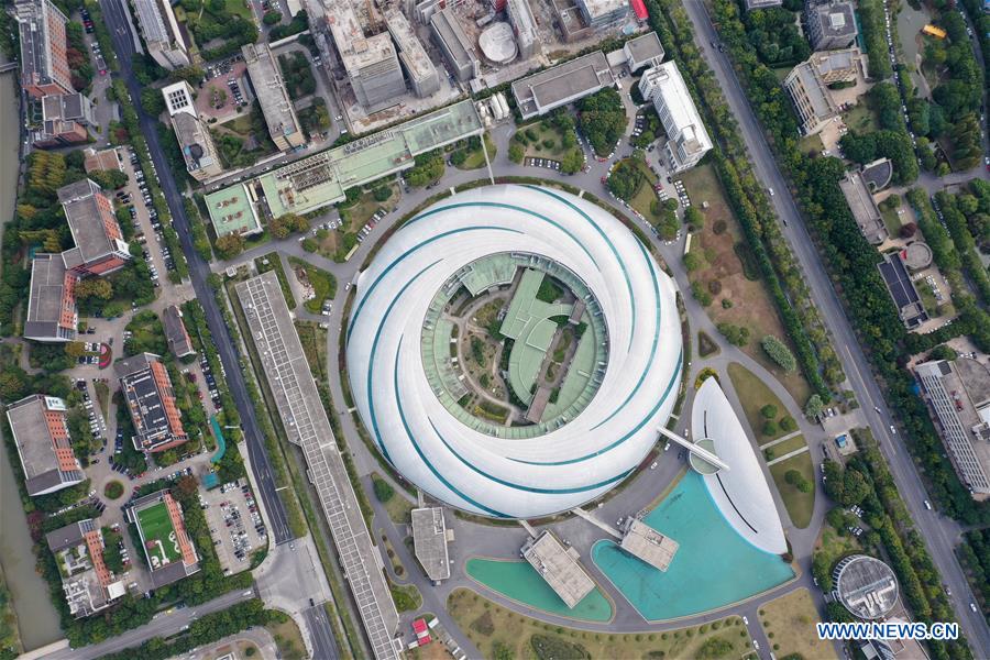 Aerial photo taken on Oct. 26, 2020 shows the Shanghai Synchrotron Radiation Facility in east China