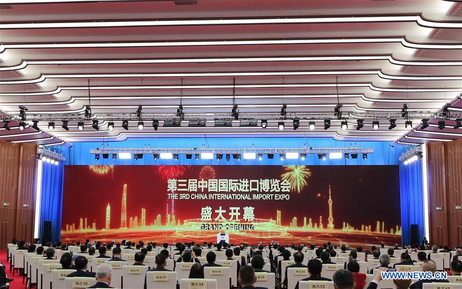 The opening ceremony of the third China International Import Expo is held in east China